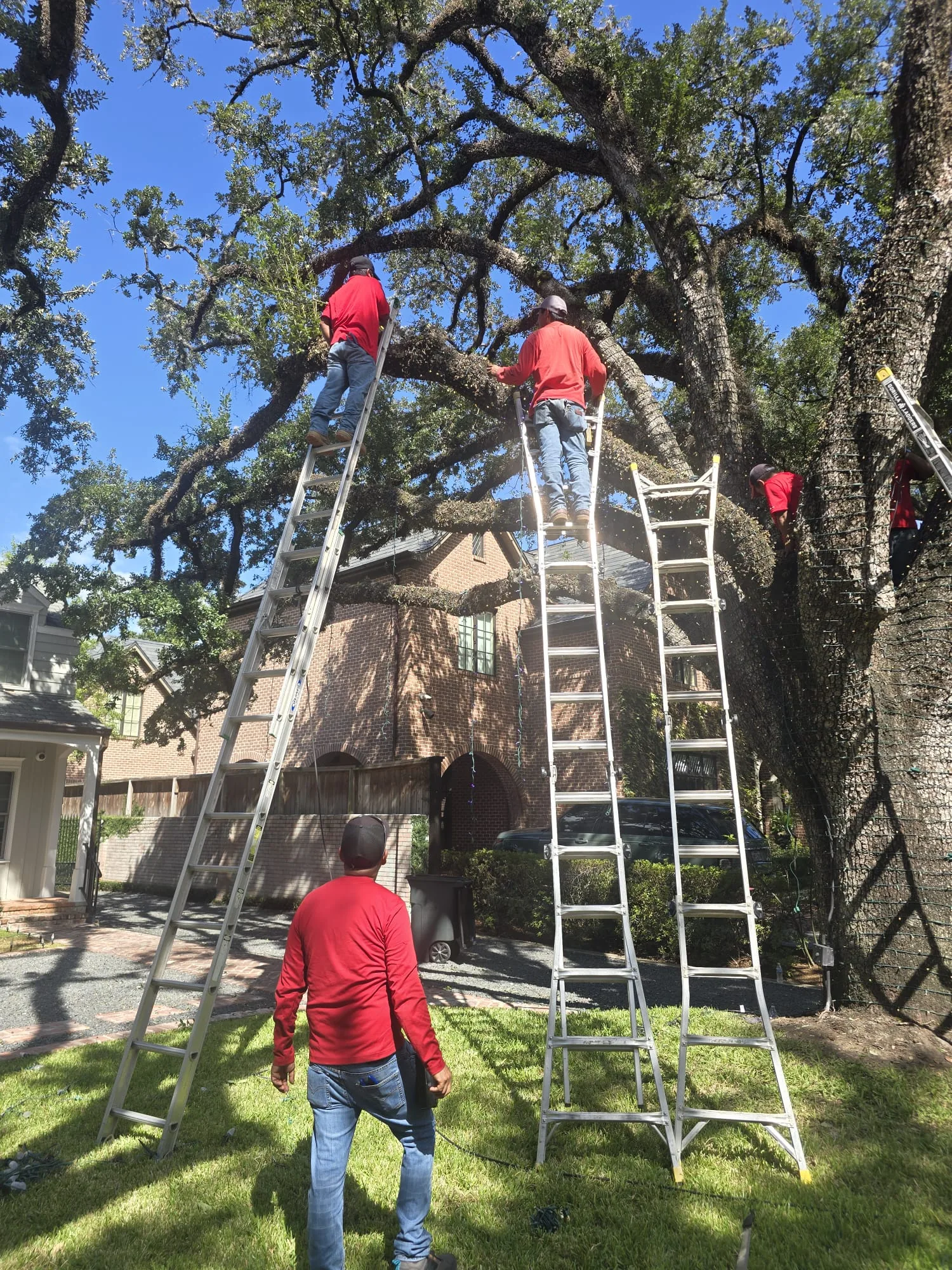 Houston home decorated with professional Christmas lights installation by Christmas Lights of Houston